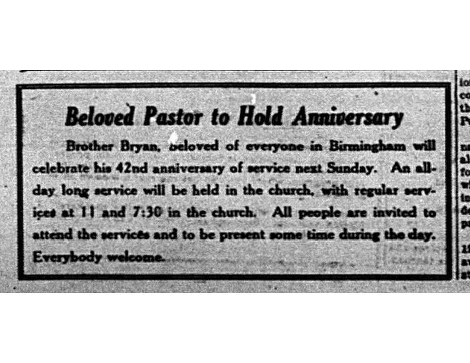 Beloved Pastor To Hold Anniversary